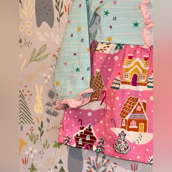 Matilda Jane Gingerbread House Christmas Ruffle Dress Festive and colorful 18 mo - Picture 6 of 16